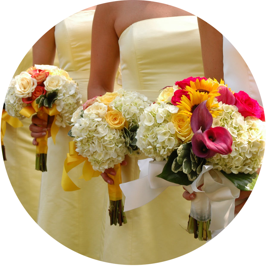 Bride and Bridesmaids Bouquets